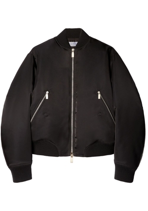 Off-White zip-detail bomber jacket - Black