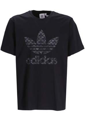 adidas monogram-print cotton T-shirt - Black