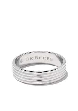 De Beers Jewellers Platinum Fused Lines band - Silver