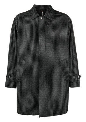 Mackintosh houndstooth-pattern wool coat - Grey