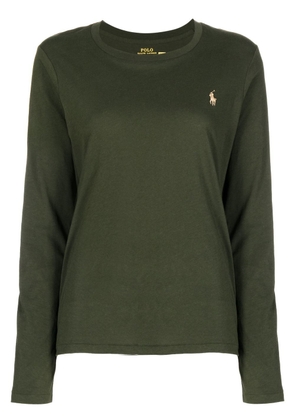 Polo Ralph Lauren embroidered-logo long-sleeved T-shirt - Green