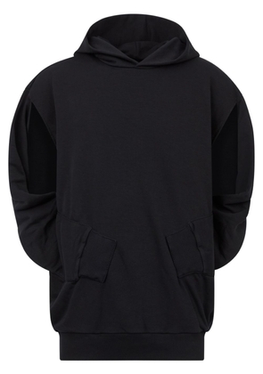 MM6 Maison Margiela stitched-sleeves hoodie - Black