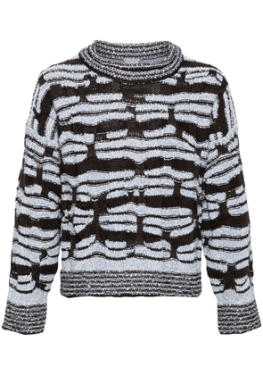 Bottega Veneta striped chunky-knit sweatshirt - Brown