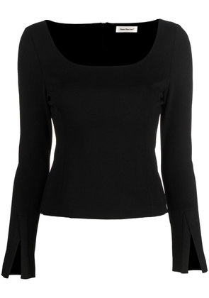 There Was One split-cuff long-sleeved top - Black