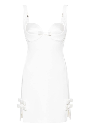 Elisabetta Franchi bow-detail mini dress - White
