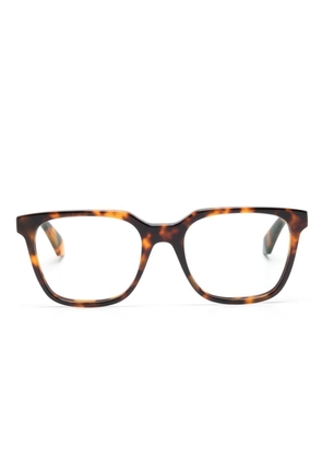Off-White logo-print square-frame glasses - Brown