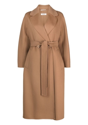 'S Max Mara belted double-breasted virgin wool coat - Neutrals