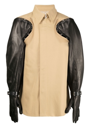 Dion Lee detachable-glove work jacket - Brown