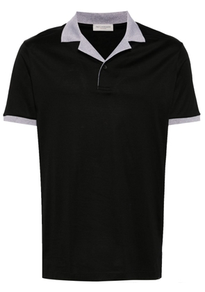 Paul & Shark contrast-trim cotton polo shirt - Black