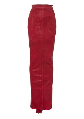Rick Owens Pillar maxi skirt - Red