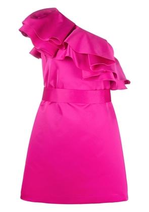 P.A.R.O.S.H. ruffle asymmetrical strap dress - Pink