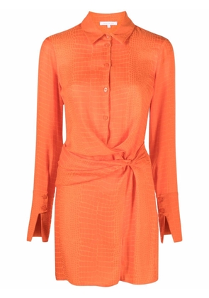 Patrizia Pepe twisted-detail shirt dress - Orange