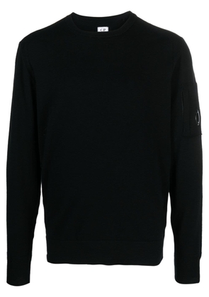 C.P. Company Lens-detail fine-knit sweatshirt - Black