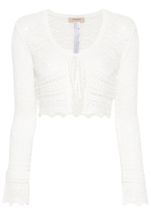 TWINSET open-knit cardigan - White