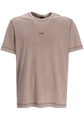 BOSS Tokks logo-print cotton T-shirt - Neutrals