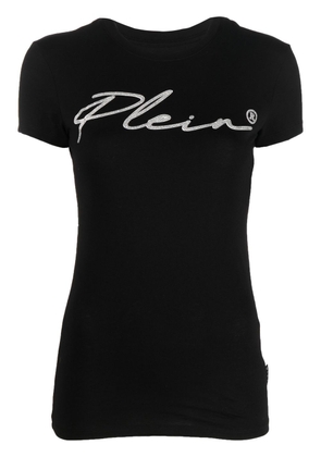 Philipp Plein crystal-embellished logo cotton T-shirt - Black