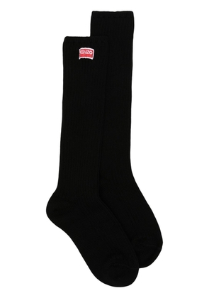 Kenzo logo-patch ankle socks - Black