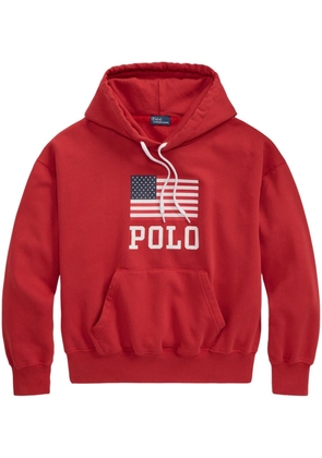 Polo Ralph Lauren logo-print cotton-blend hoodie - Red