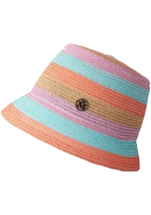 Maison Michel New Souna striped straw bucket hat - Pink
