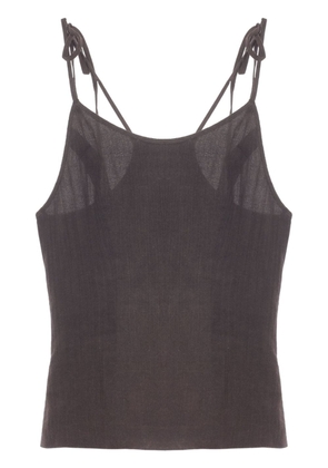 OUR LEGACY voile cotton tank top - Brown