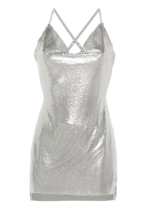 POSTER GIRL Adrianne chainmail-effect mini dress - Silver