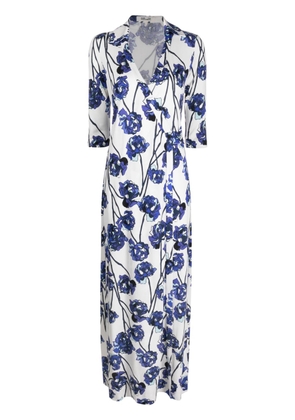 DVF Diane von Furstenberg floral-print silk dress - White