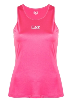 Ea7 Emporio Armani logo sleeveless tank top - Pink