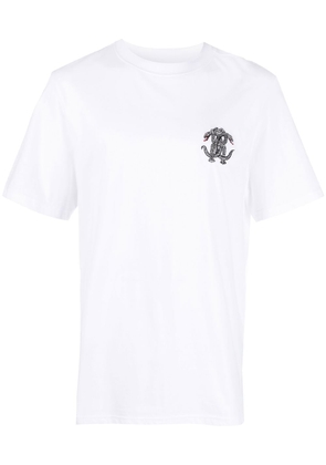 Roberto Cavalli snake-motif monogram T-Shirt - White