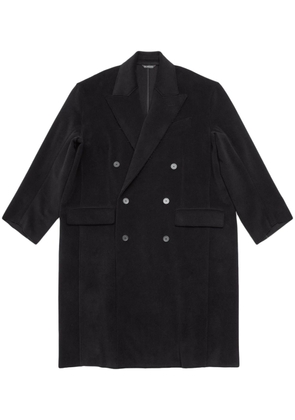 Balenciaga double-breasted virgin-wool coat - Black