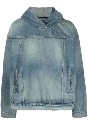 Balenciaga pullover denim jacket - Blue