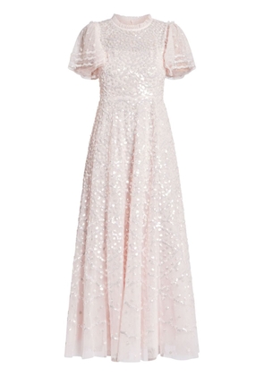 Needle & Thread Beatrice embroidered maxi dress - Pink