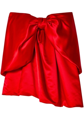 Simone Rocha bow-embellished satin minidress - Red