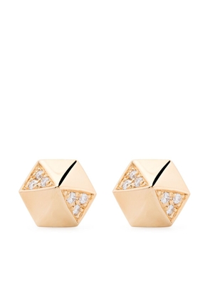Harwell Godfrey 18kt yellow gold Pyramid diamond stud earrings