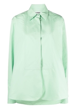 Jil Sander long-sleeved cotton shirt - Green