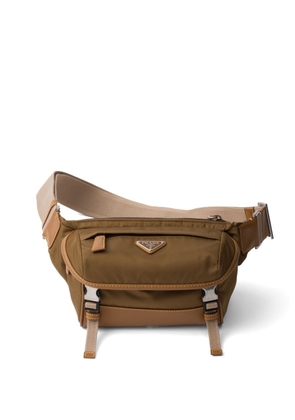 Prada Re-Nylon and leather shoulder bag - Brown