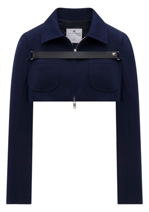 Courrèges zip-up cropped jacket - Blue