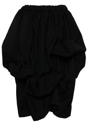 Comme Des Garçons asymmetric wool midi skirt - Black