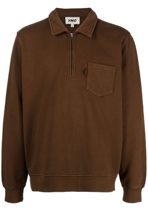 YMC Sudden long-sleeve sweatshirt - Brown