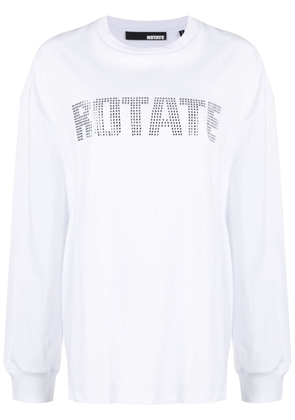 ROTATE BIRGER CHRISTENSEN embossed-logo organic cotton T-shirt - White