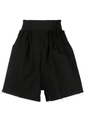 Raf Simons high-waisted cotton shorts - Black