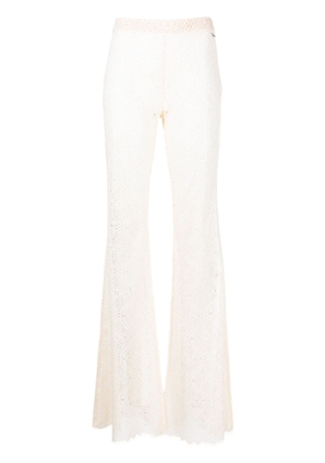 Dsquared2 sheer-lace flared trousers - Neutrals