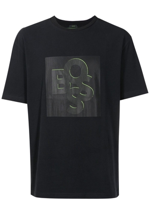 BOSS logo-print jersey T-shirt - Black
