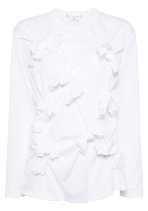 Comme Des Garçons bow-detailing sweater - White