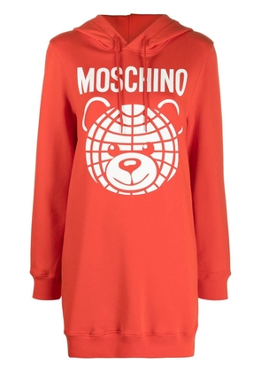 Moschino logo-print sweatshirt dress - Red