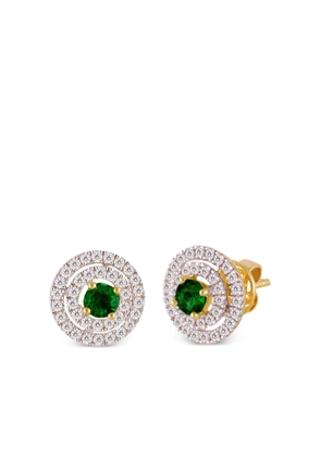 House of Meraki 18kt yellow gold Mia emerald and diamond earrings