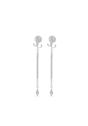 Jimmy Choo logo-lettering drop earrings - Silver
