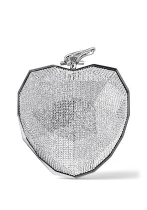 Jimmy Choo Faceted Heart clutch bag - Silver