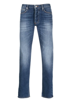 Emporio Armani logo-patch straight-leg jeans - Black