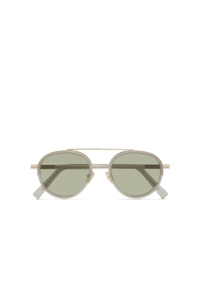 Green Orizzonte II Acetate and Metal Sunglasses