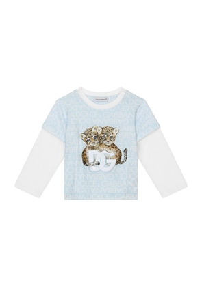 Dolce & Gabbana Kids Long-Sleeve Logo Print T-Shirt (3-30 Months)